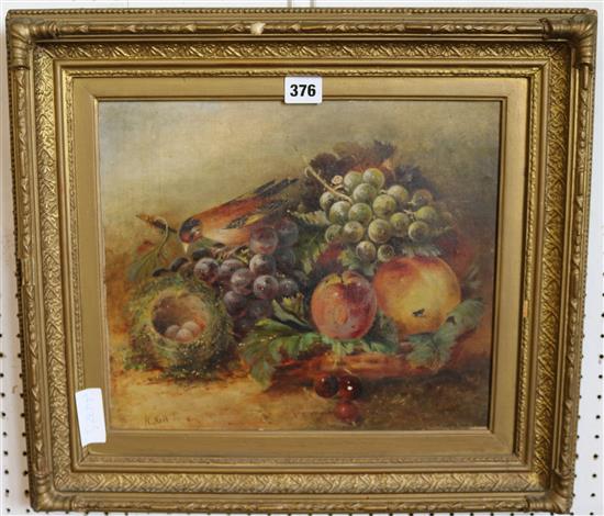 Still life painting signed R Kell